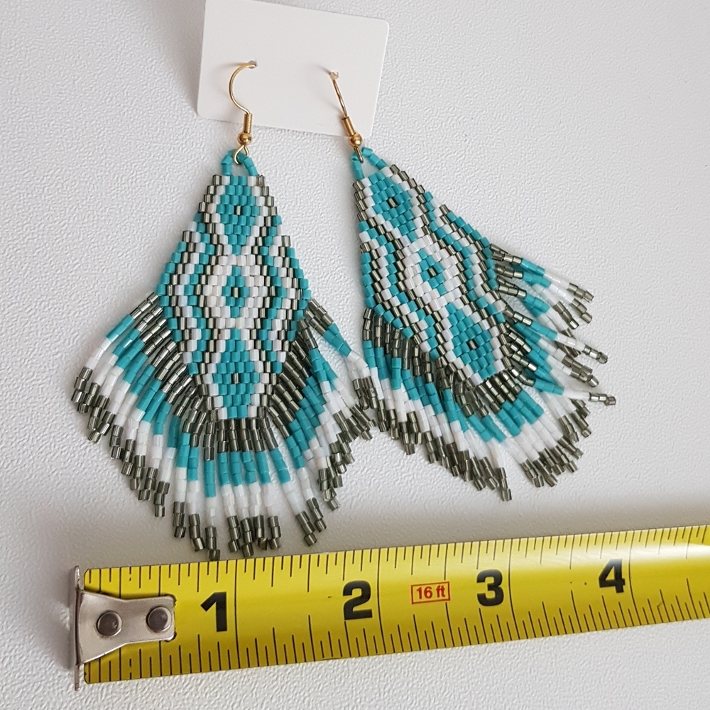 Boho Handmade Tassel Earrings - Picture 3 of 4